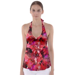 Color Abstract Background Textures Babydoll Tankini Top by Sapixe