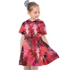 Color Abstract Background Textures Kids  Sailor Dress