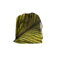 Feather Macro Bird Plumage Nature Drawstring Pouch (medium) by Sapixe