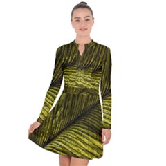 Feather Macro Bird Plumage Nature Long Sleeve Panel Dress