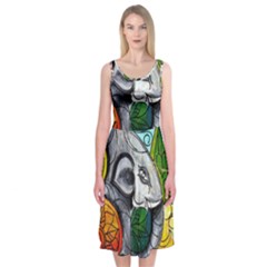 Graffiti The Art Of Spray Mural Midi Sleeveless Dress