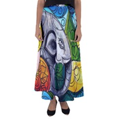 Graffiti The Art Of Spray Mural Flared Maxi Skirt by Sapixe