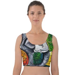 Graffiti The Art Of Spray Mural Velvet Crop Top