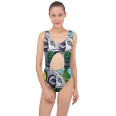 Graffiti The Art Of Spray Mural Center Cut Out Swimsuit