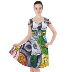 Graffiti The Art Of Spray Mural Cap Sleeve Midi Dress