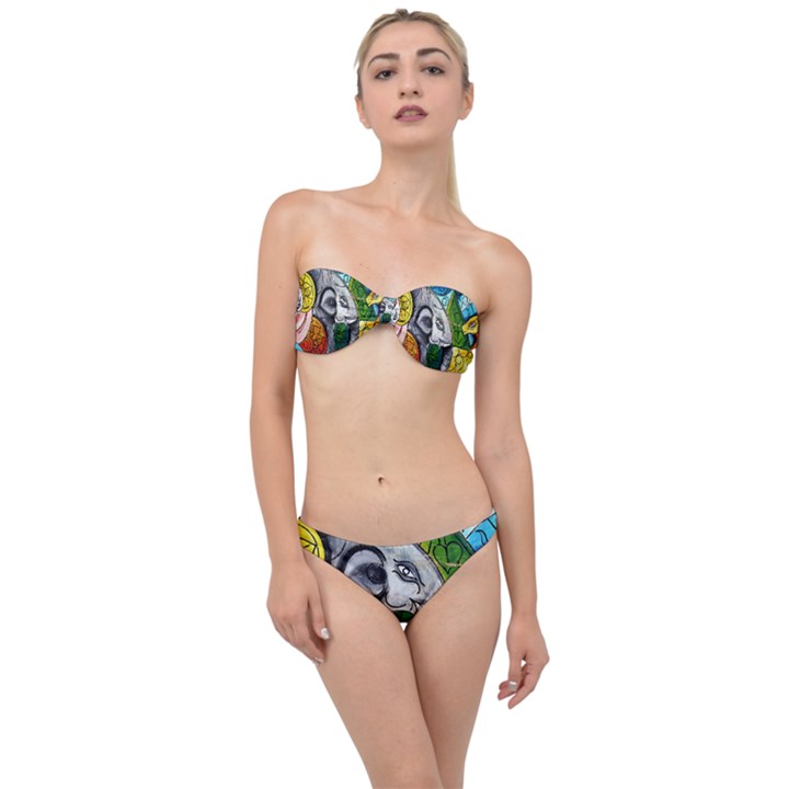 Graffiti The Art Of Spray Mural Classic Bandeau Bikini Set