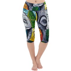 Graffiti The Art Of Spray Mural Lightweight Velour Cropped Yoga Leggings