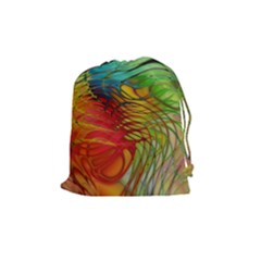 Texture Art Color Pattern Drawstring Pouch (medium) by Sapixe