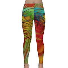 Texture Art Color Pattern Classic Yoga Leggings by Sapixe