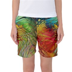 Texture Art Color Pattern Women s Basketball Shorts by Sapixe