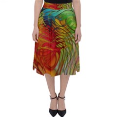 Texture Art Color Pattern Classic Midi Skirt