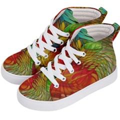 Texture Art Color Pattern Kid s Hi-top Skate Sneakers