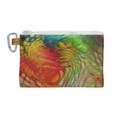 Texture Art Color Pattern Canvas Cosmetic Bag (medium)