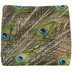 Peacock Feathers Color Plumage Green Seat Cushion