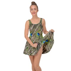 Peacock Feathers Color Plumage Green Inside Out Casual Dress