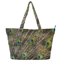 Peacock Feathers Color Plumage Green Full Print Shoulder Bag