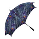 Peacock Feathers Color Plumage Blue Golf Umbrellas View2