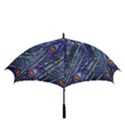 Peacock Feathers Color Plumage Blue Golf Umbrellas View3