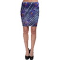 Peacock Feathers Color Plumage Blue Bodycon Skirt View1