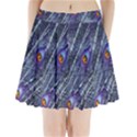 Peacock Feathers Color Plumage Blue Pleated Mini Skirt View1