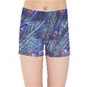 Peacock Feathers Color Plumage Blue Kids Sports Shorts View1