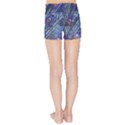 Peacock Feathers Color Plumage Blue Kids Sports Shorts View2