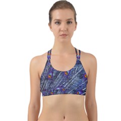 Peacock Feathers Color Plumage Blue Back Web Sports Bra by Sapixe