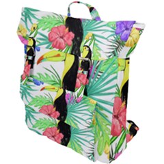 Leaves Tropical Nature Green Plant Buckle Up Backpack