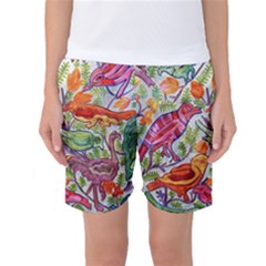 Art Flower Pattern Background Women s Basketball Shorts by Sapixe