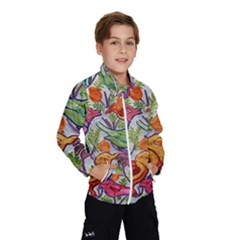 Art Flower Pattern Background Windbreaker (kids)