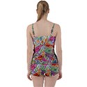 Art Flower Pattern Background Tie Front Two Piece Tankini View2