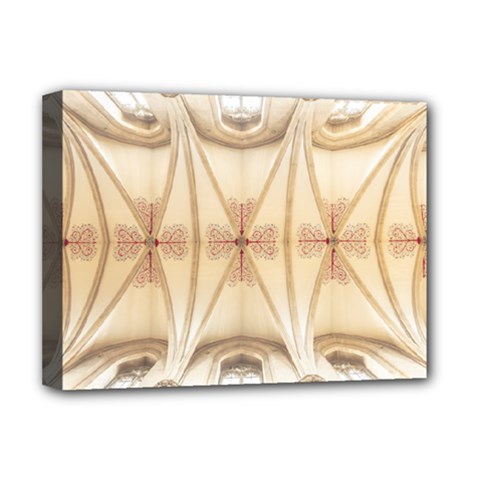 Wells Cathedral Wells Cathedral Deluxe Canvas 16  X 12  (stretched)  by Sapixe