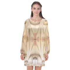 Wells Cathedral Wells Cathedral Long Sleeve Chiffon Shift Dress  by Sapixe