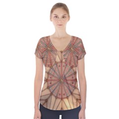 York Minster Chapter House Short Sleeve Front Detail Top by Sapixe