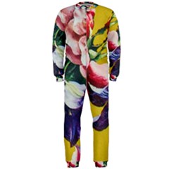 Textile Printing Flower Rose Cover Onepiece Jumpsuit (men) 