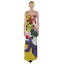 Textile Printing Flower Rose Cover Maxi Thigh Split Dress View2