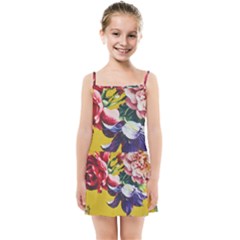 Textile Printing Flower Rose Cover Kids Summer Sun Dress