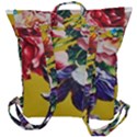 Textile Printing Flower Rose Cover Buckle Up Backpack View3