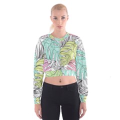 Leaves Tropical Nature Plant Cropped Sweatshirt