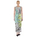 Leaves Tropical Nature Plant Fitted Maxi Dress View2