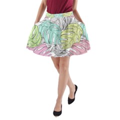 Leaves Tropical Nature Plant A-line Pocket Skirt by Sapixe