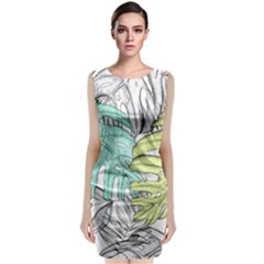 Leaves Tropical Nature Plant Classic Sleeveless Midi Dress by Sapixe