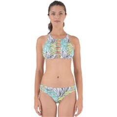 Leaves Tropical Nature Plant Perfectly Cut Out Bikini Set by Sapixe