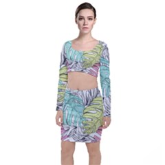 Leaves Tropical Nature Plant Top And Skirt Sets by Sapixe