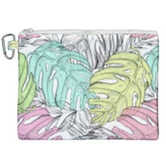 Leaves Tropical Nature Plant Canvas Cosmetic Bag (xxl) by Sapixe