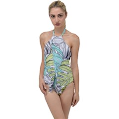 Leaves Tropical Nature Plant Go With The Flow One Piece Swimsuit