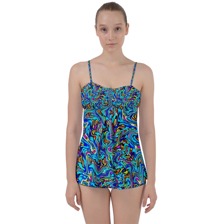 NEW STUFF-9 Babydoll Tankini Set