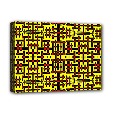 Red Black Yellow Deluxe Canvas 16  X 12  (stretched)  by ArtworkByPatrick