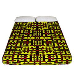 Red Black Yellow Fitted Sheet (california King Size) by ArtworkByPatrick