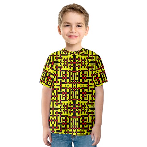 Red Black Yellow Kids  Sport Mesh Tee by ArtworkByPatrick